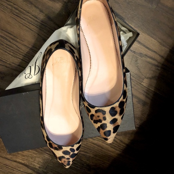 J.Crew Calf Hair Leopard Flats 8 - Picture 3 of 6